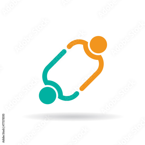 Two people linked