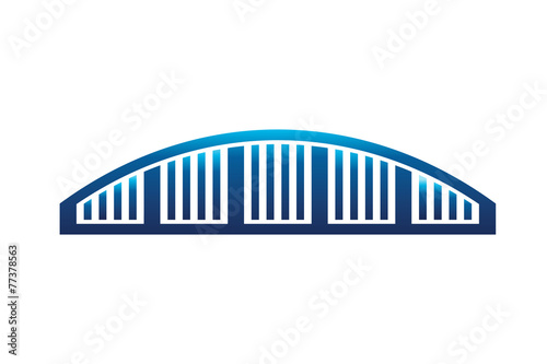 Blue Arc Bridge Icon