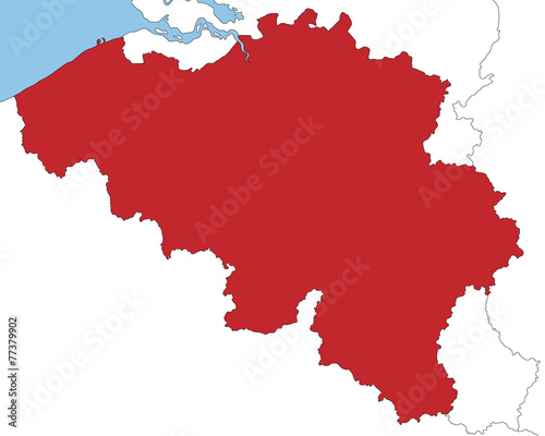 Belgien in rot und wei  