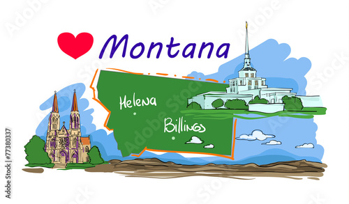Map - Montana USA
