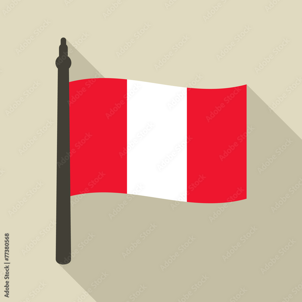 Naklejka premium Peruvian flag