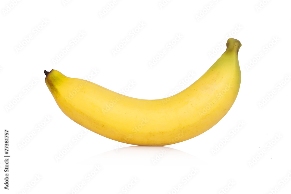 ripe bananas bunch isolated on white background