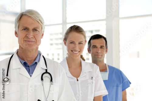Medical personel standing in a row