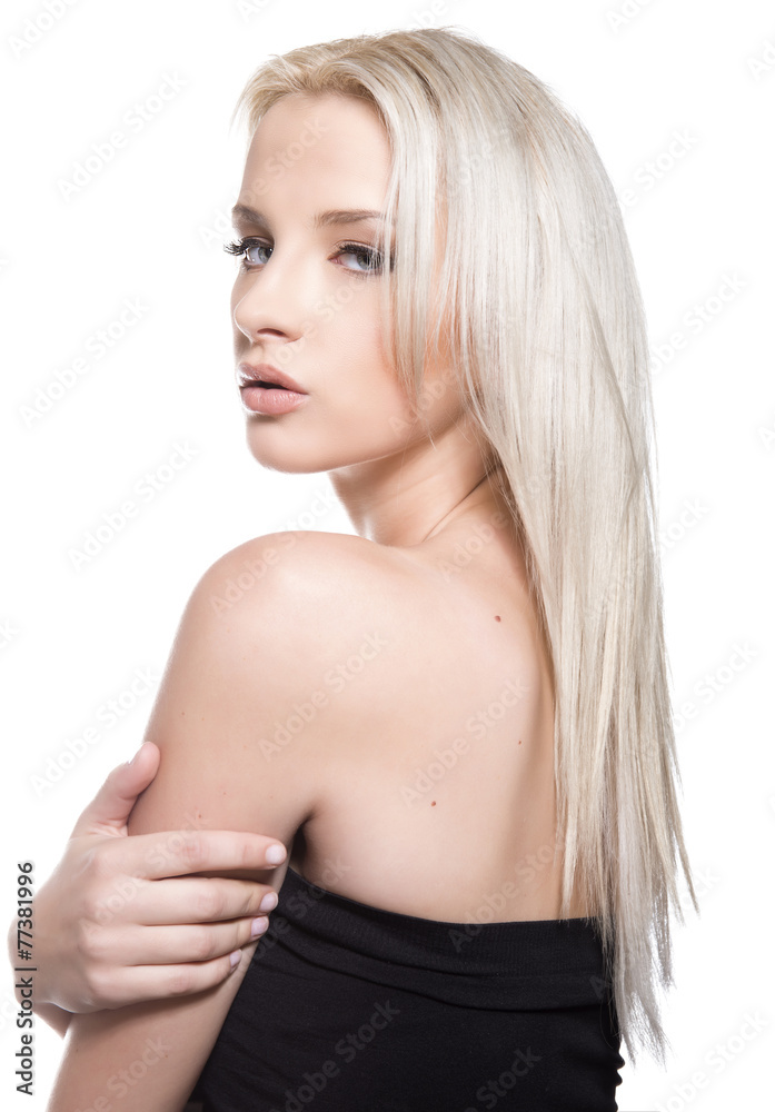 Obraz premium beautiful young woman posing on isolated background
