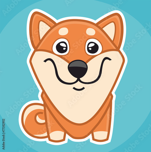 dog Shiba sticker icon