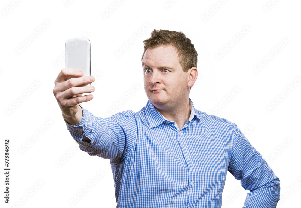 Man taking selfie of himself Man taking selfie of himself