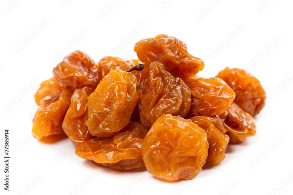 Dried cherry-plum. Macro. Selective focus. Dried cherry-plum. Macro. Selective focus.