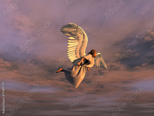 ángel volando en el cielo