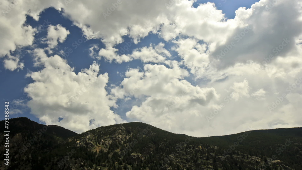 Timelapse of clouds over mountain ridge Timelapse of clouds over mountain ridge