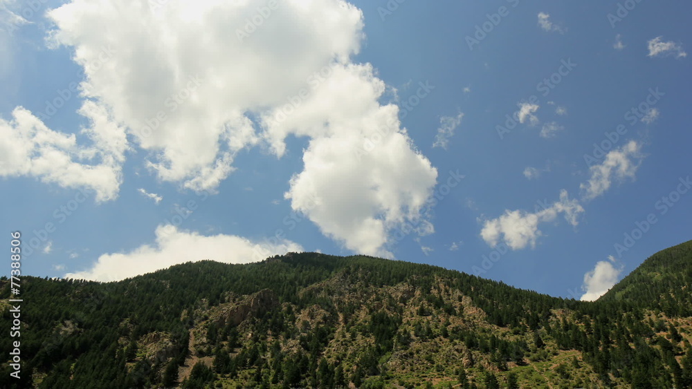 Timelapse of clouds over summer mountain ridge Timelapse of clouds over summer mountain ridge