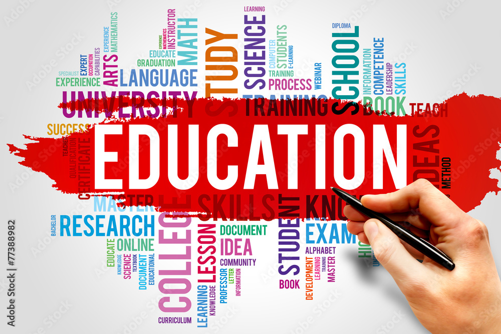Education and learning word business collage concept Education and learning word business collage concept