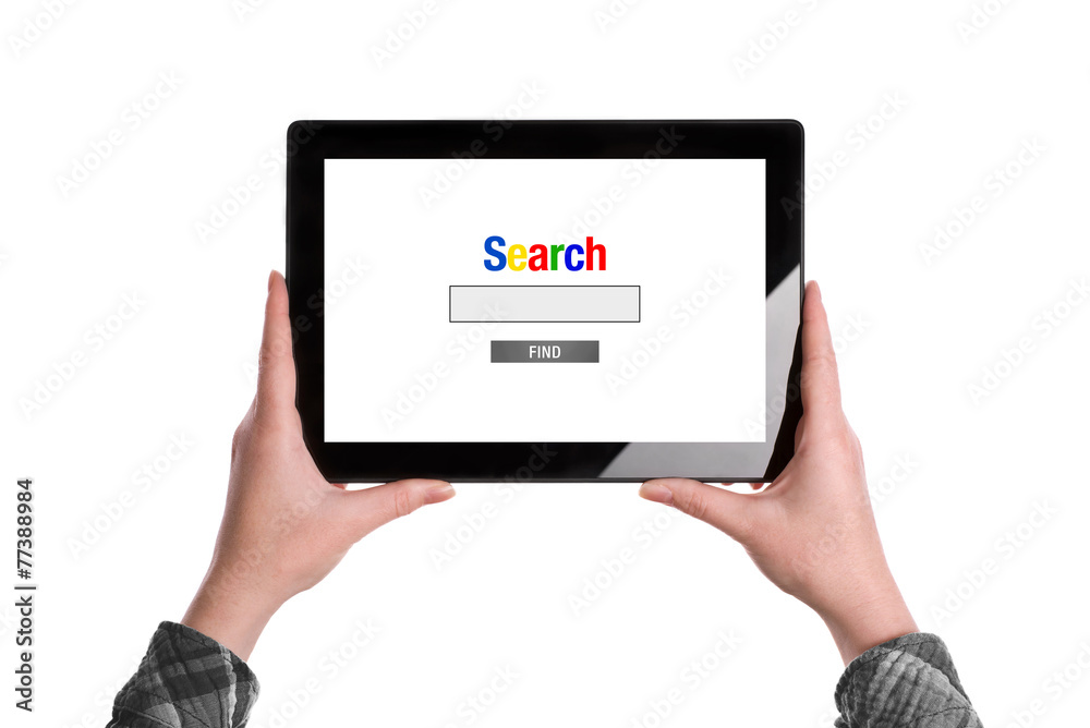 Search The Internet on Tablet Computer Search The Internet on Tablet Computer