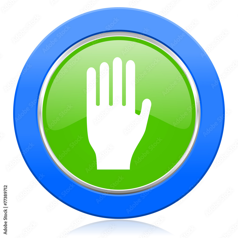 stop icon hand sign stop icon hand sign