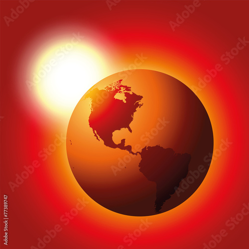 Global Warming Red Planet Earth