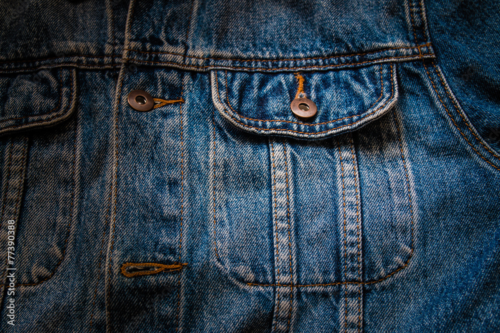 Blue jean pocket