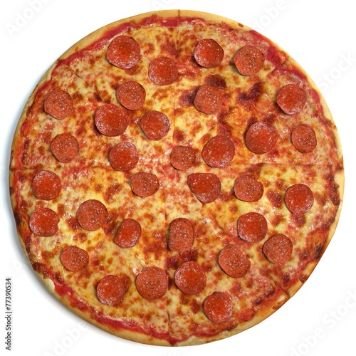 Pizza top view