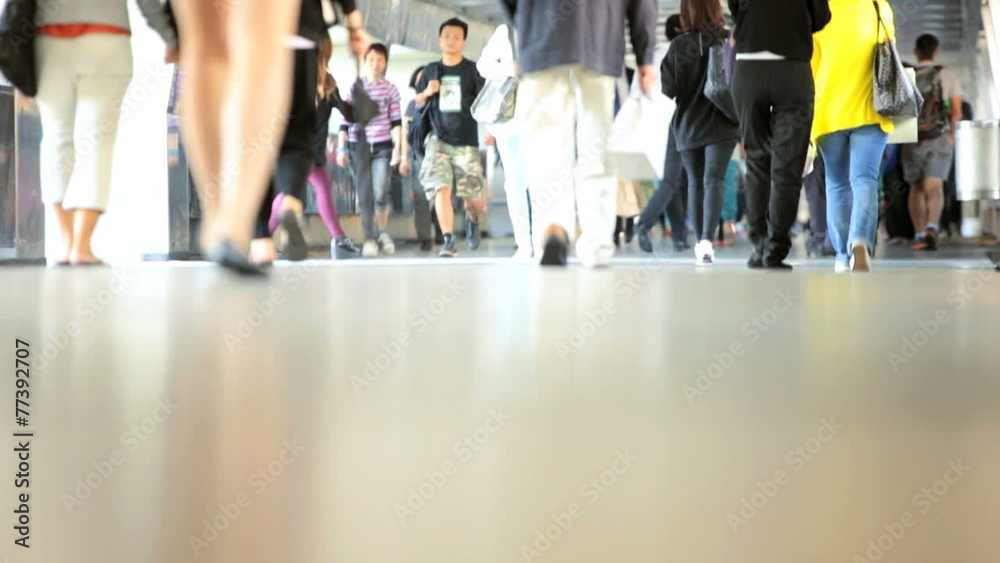 Asian Chinese Commuters Lower Body Asian Chinese Commuters Lower Body