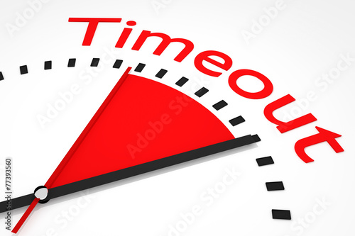 clock with red seconds hand area timeout illustration photo