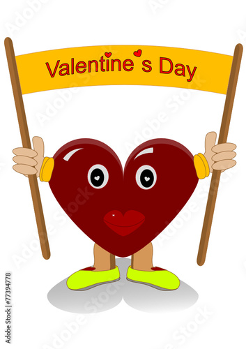 heart with a banner