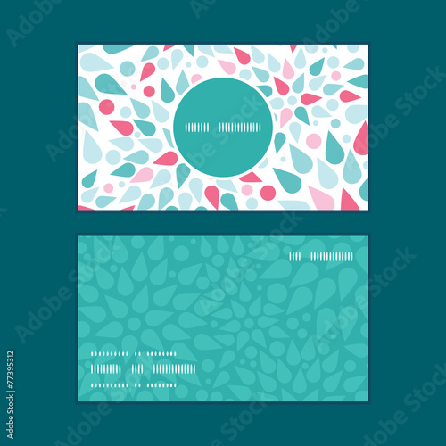 Vector abstract colorful drops vertical round frame pattern
