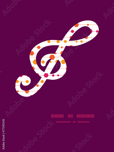 Vector abstract colorful stripes and shapes gclef musical