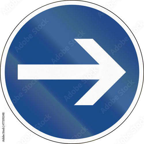 Free Download German traffic sign - Turn right - GFXLoad