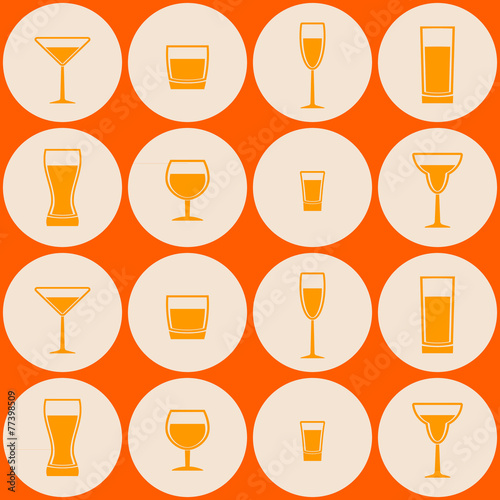 seamless background with drink glass for your design