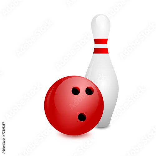 bowling on a white background