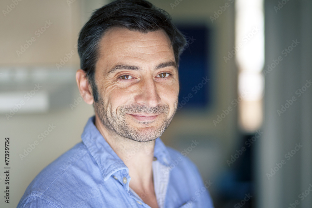 Portrait Of A Mature Italian Man Stock Photo | Adobe Stock