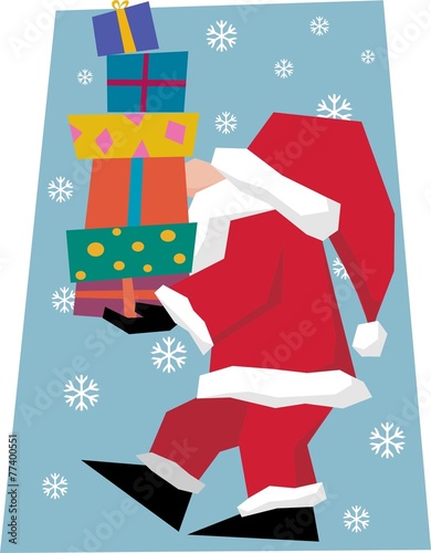 santa carrying presents