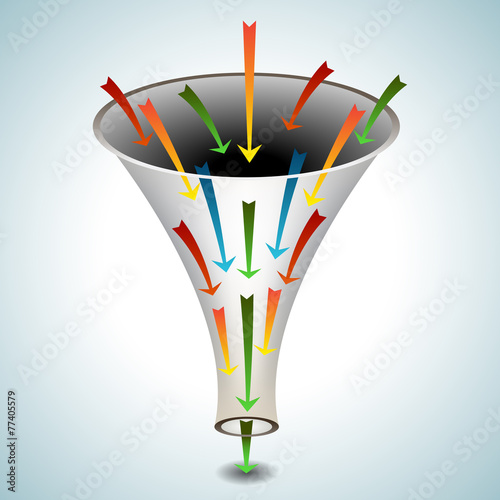 Merging Arrows Funnel Icon
