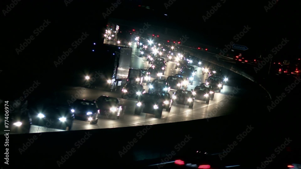 Zeitraffer, Verkehr, Autobahn, nachts Zeitraffer, Verkehr, Autobahn, nachts
