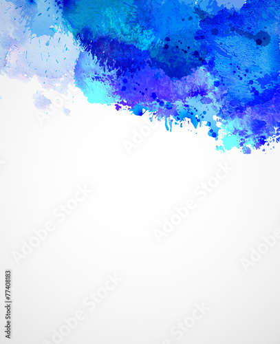 Abstract artistic watercolor blots