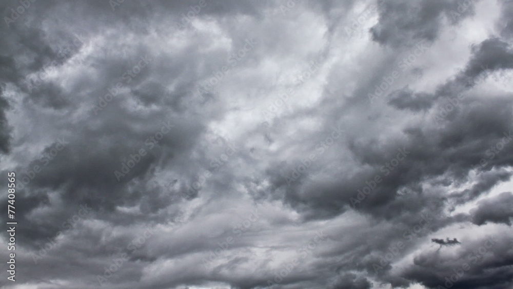Time lapse shot of rolling dark clouds