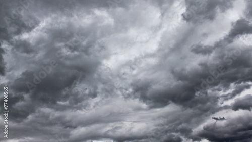 Time lapse shot of rolling dark clouds