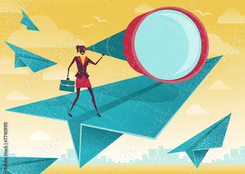 Businesswoman leads the way in the Business Skies.