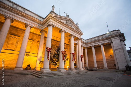 College Green, Dublin City at Christmas photo