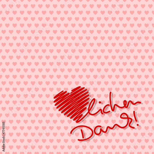 herzen hintergrund herzlichen dank I