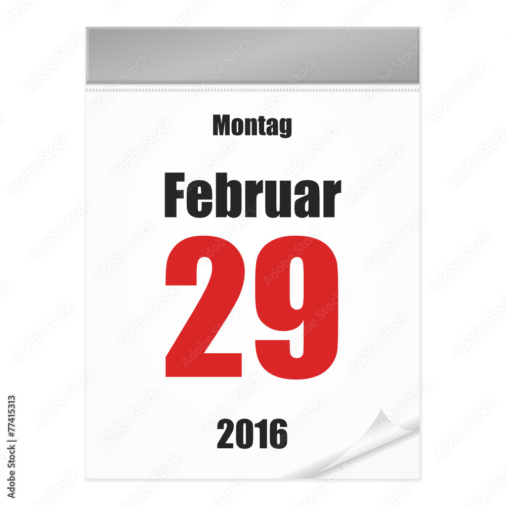 kalenderblatt v2 schalttag 2016 Ib
