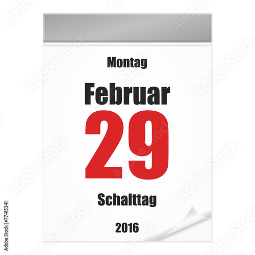 kalenderblatt v2 schalttag 2016 IIb