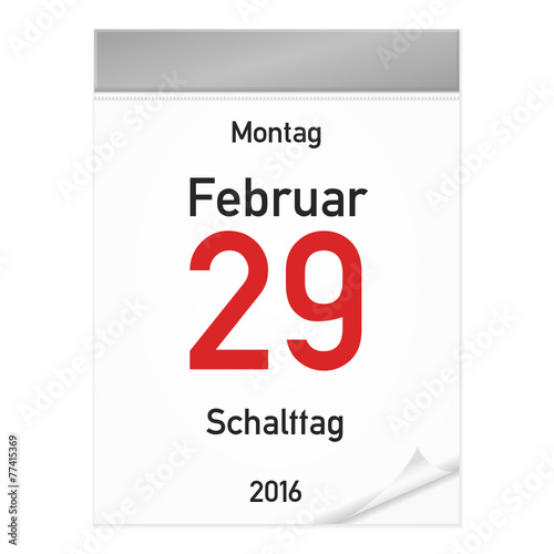 kalenderblatt v2 schalttag 2016 IIIb