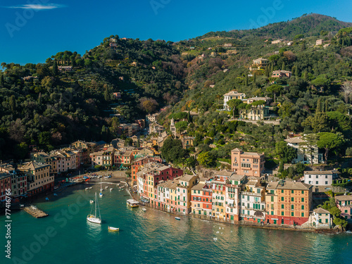 Aerial view of Portofino