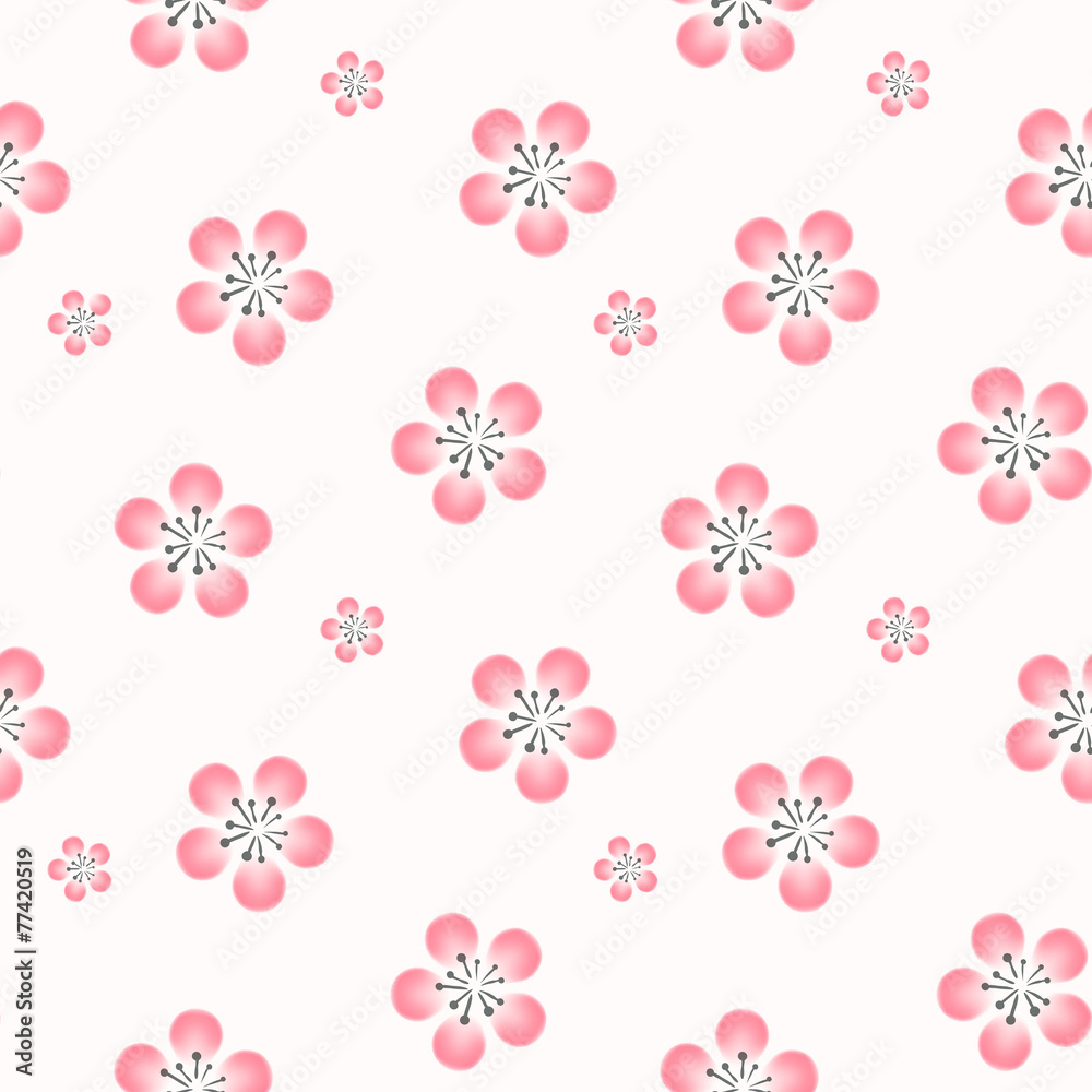 elegant cherry blossom seamless pattern background