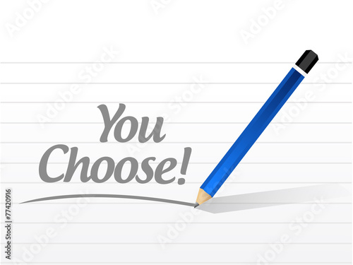 you choose pencil message illustration design © alexmillos