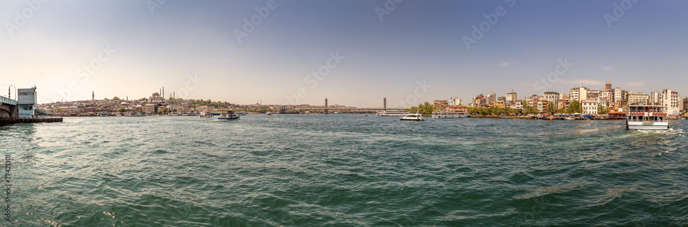 Panorama of  Bosphorus...  Istanbul, Turkey