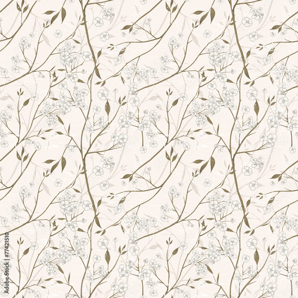 elegant floral seamless pattern over beige elegant floral seamless pattern over beige