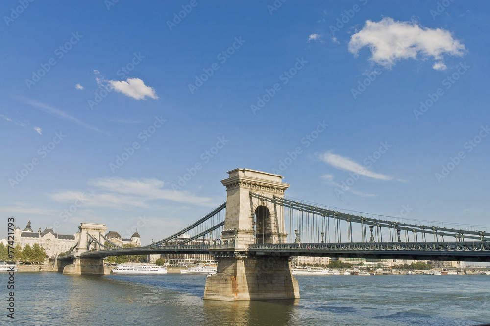 Chain Bridge at Budapest, Hungary