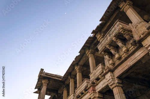 Twilight time of Sarkhej Roza mosque in Ahmedabad