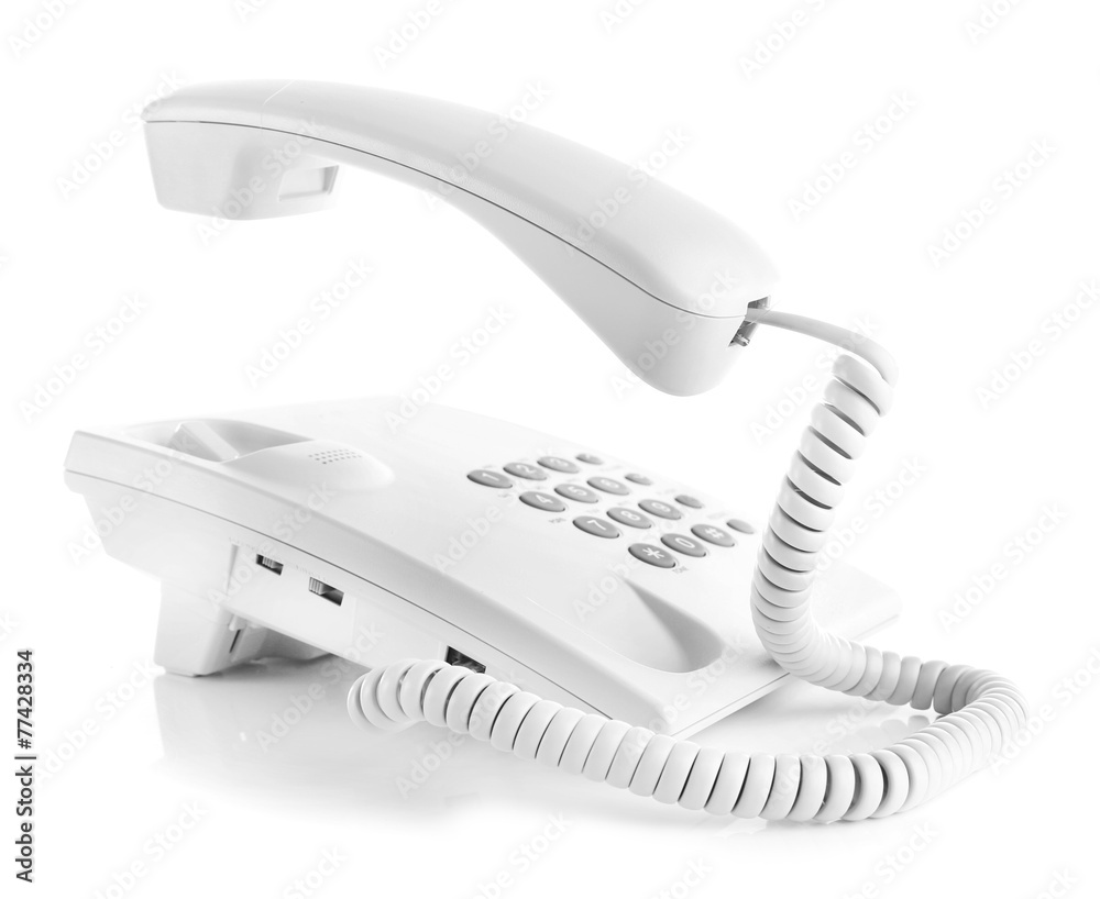 Telephone set isolated on white Telephone set isolated on white