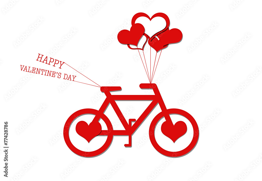 Bicycle love for valentine's day